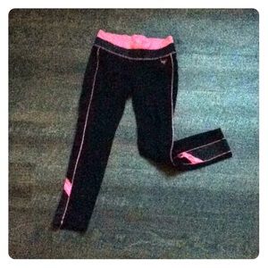 Pink and black leggings from justice